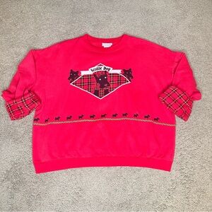 Vintage Scottie Dog Sweatshirt Oversized Large